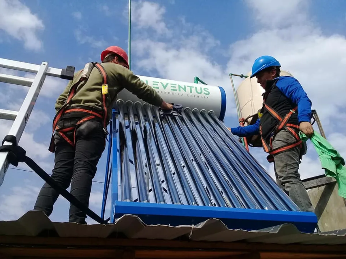 Instalando un termo solar