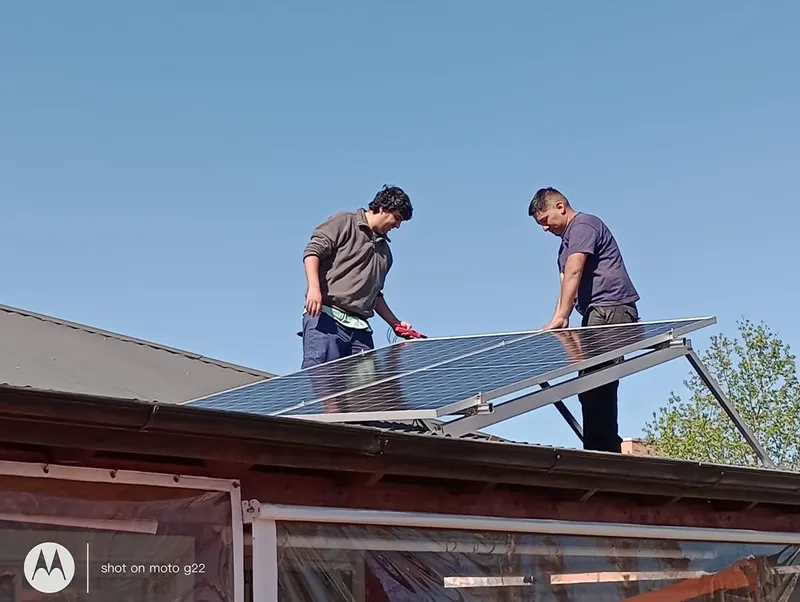 Instalando panel solar